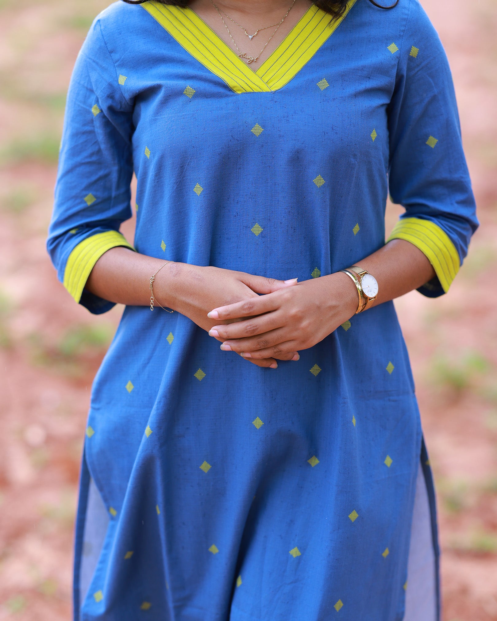Neerth Thenral Kurti set with Dupatta