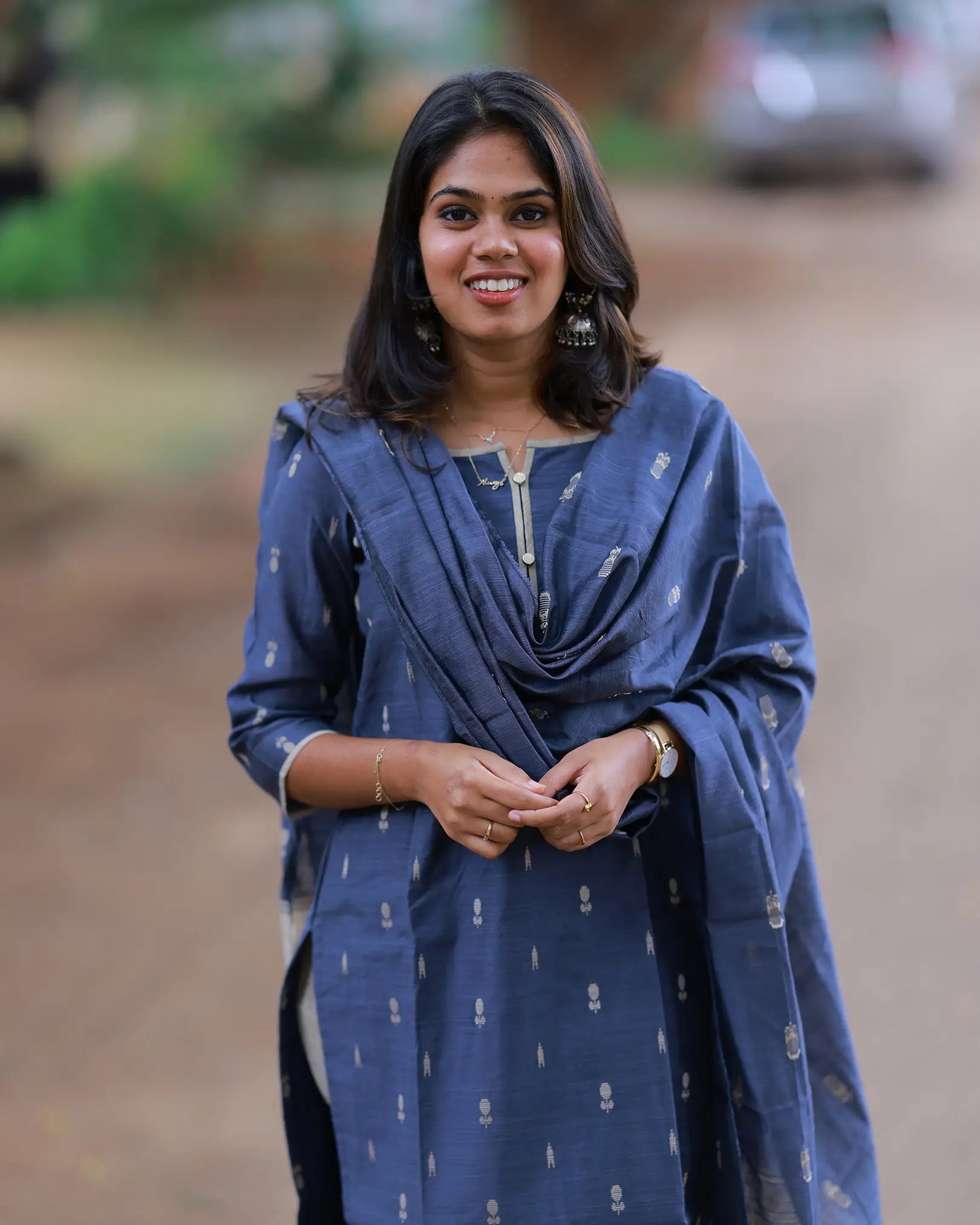 Pavitra Neelam Kurti Set