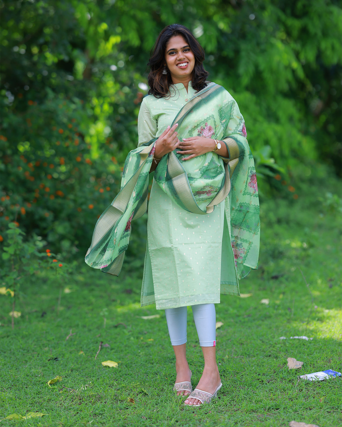 Thenkadhir Kurti With Dupatta