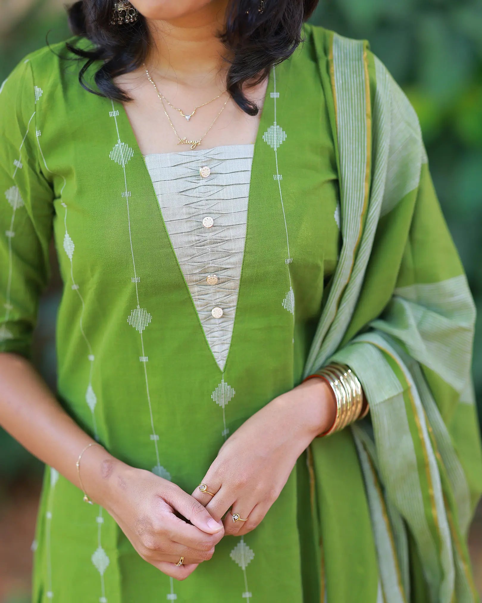 Neem Grace Kurti Set with Dupatta