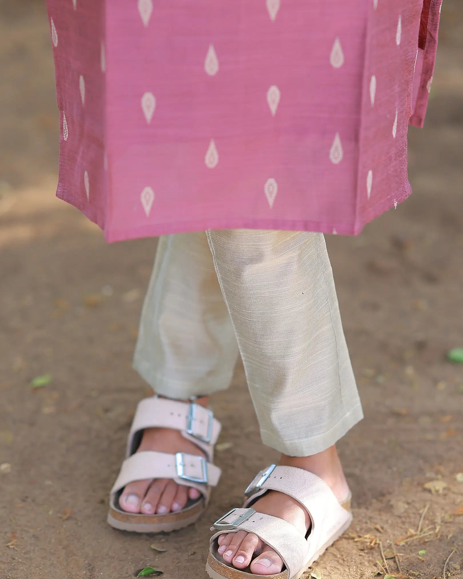 Mugil Hibicus Kurti Set with Dupatta