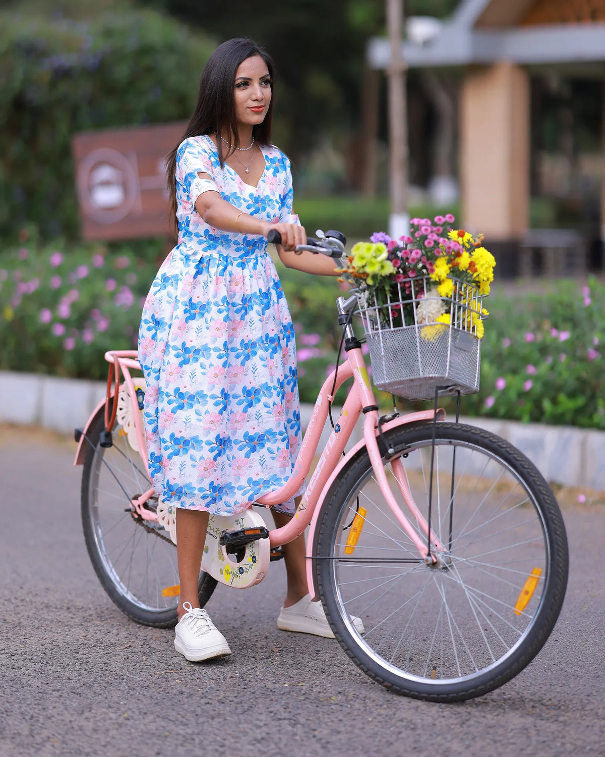 Blue Blossom Floral Dress